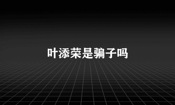 叶添荣是骗子吗