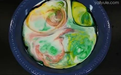 牛奶加洗洁精加颜料实验结果是什么 /??