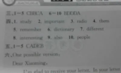 九年级英语教与学答案