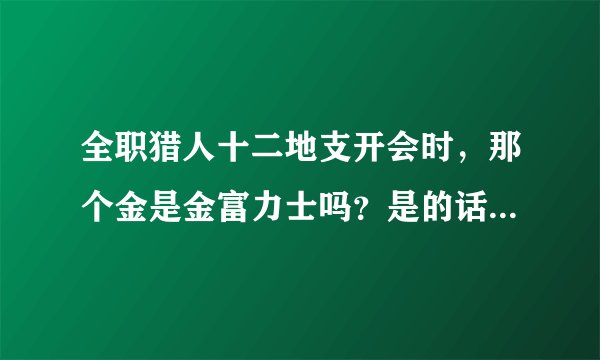 全职猎人十二地支开会时，那个金是金富力士吗？是的话为什么说还说金失踪？不就在坐着吗？