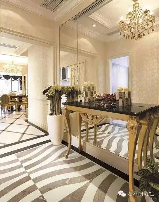 豪华别墅家装大理石装饰运用实景图