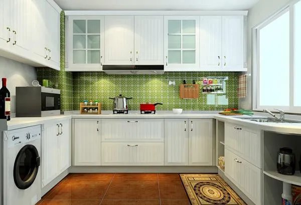 u型橱柜效果图 小户型厨房必备款