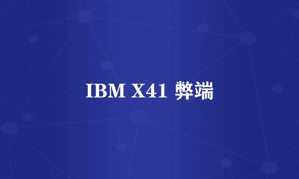 IBM X41 弊端