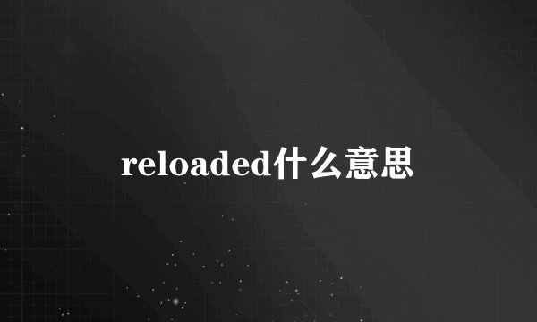reloaded什么意思