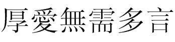 厚爱无需多言繁体字网名设计