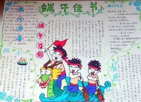 1～3年级端午节手抄报一等奖绘画